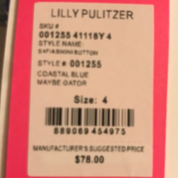 Lilly Pulitzer Pink and Blue Bikini no tags - Picture 7 of 7
